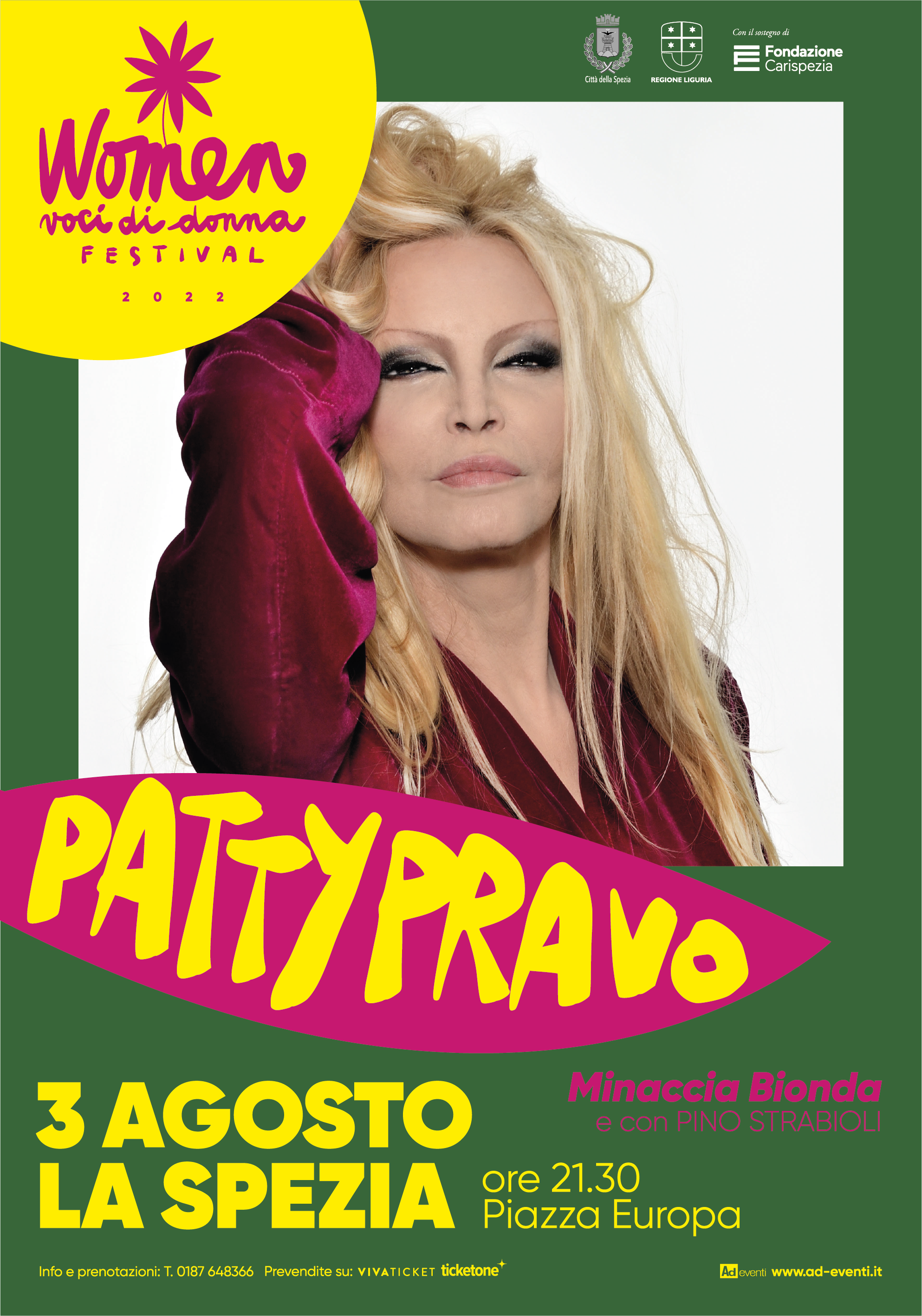 Patty Pravo in Minaccia Bionda Tour – P.zza Europa, La Spezia