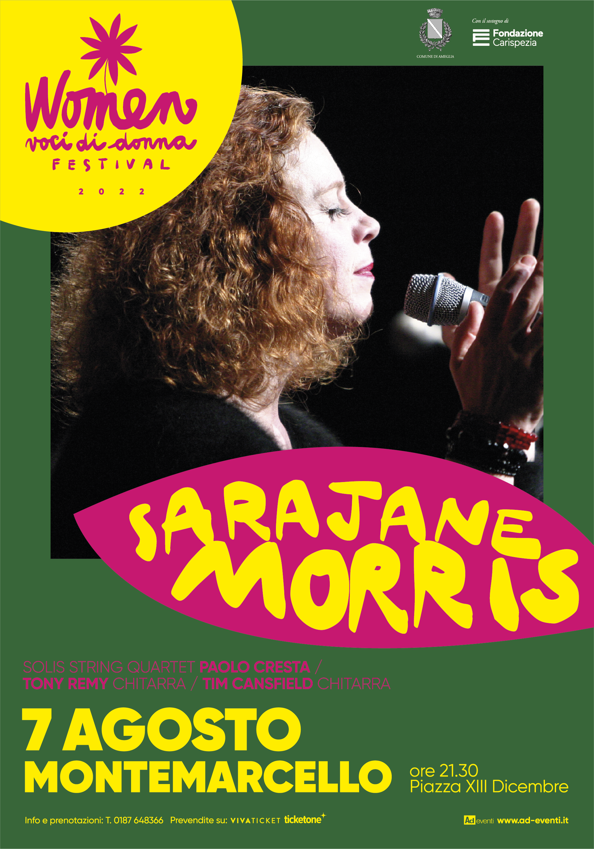 Sarah Jane Morris – Piazza XIII Dicembre, Montemarcello
